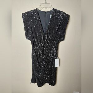 JAYGODFREY Black Sequin Mini Dress NWT Size 0.